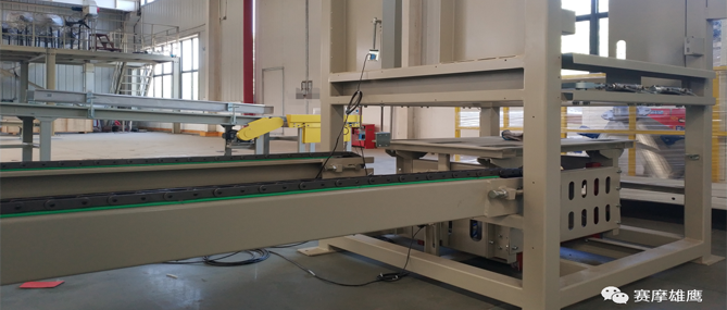 某鉻綠生產線項目輸送碼垛一體設備調試完成