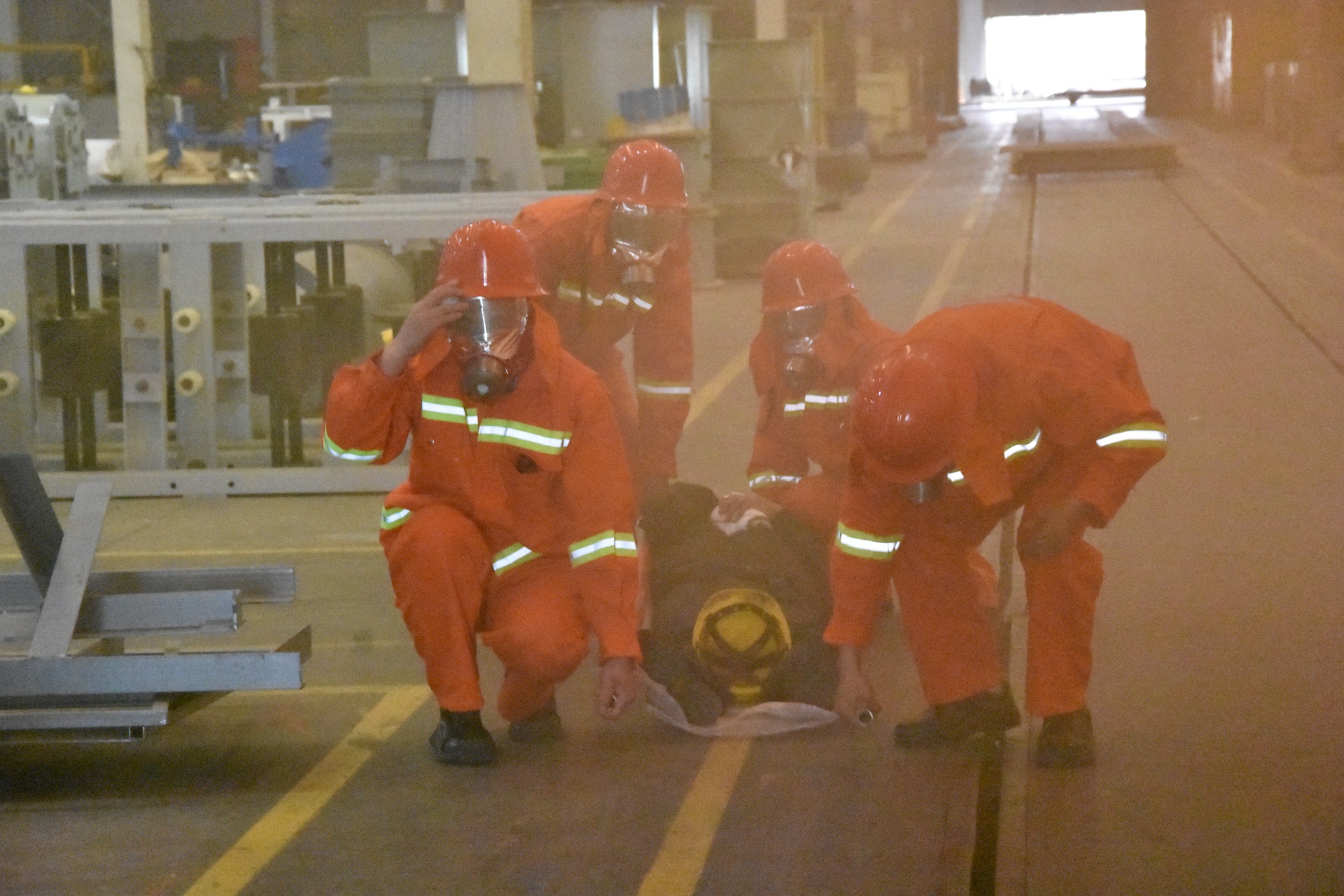 消防演練現(xiàn)場